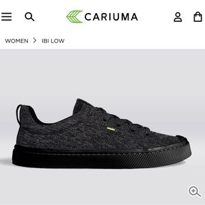 CARIUMA Women’s IBI Low Stone Black Knit Sneaker Women Size 8 LIKE NEW